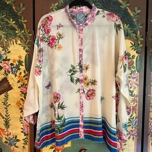 Johnny Was Silk Button Down